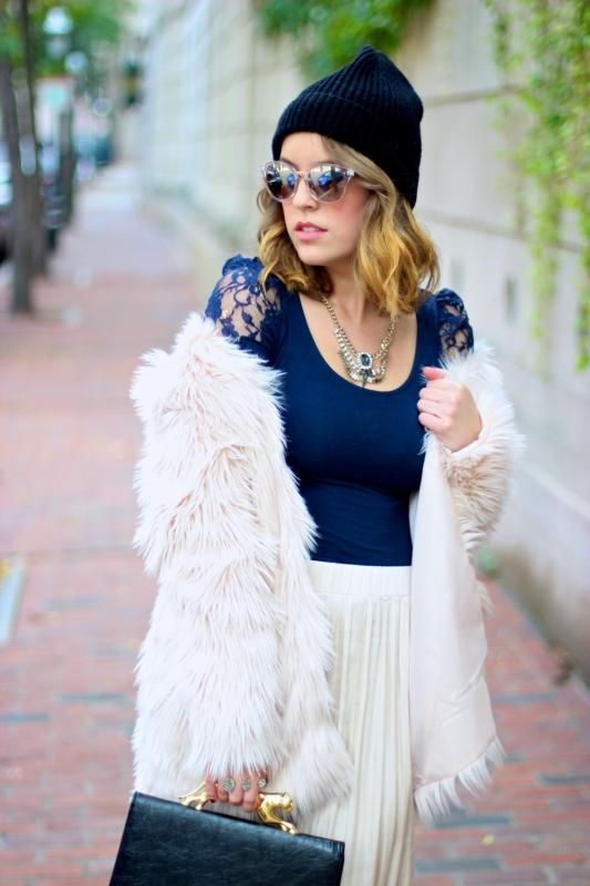 style tab, style blogger, boston blogger, pink faux fur coat, how to wear, H&M