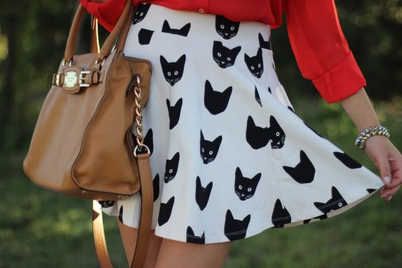 style tab, cat print skirt, H&M, fall outfit,fashion blogger, boston blogger,