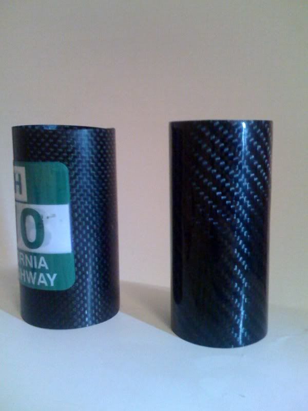 Carbon Fiber fork wrap for registration sticker racedeZert