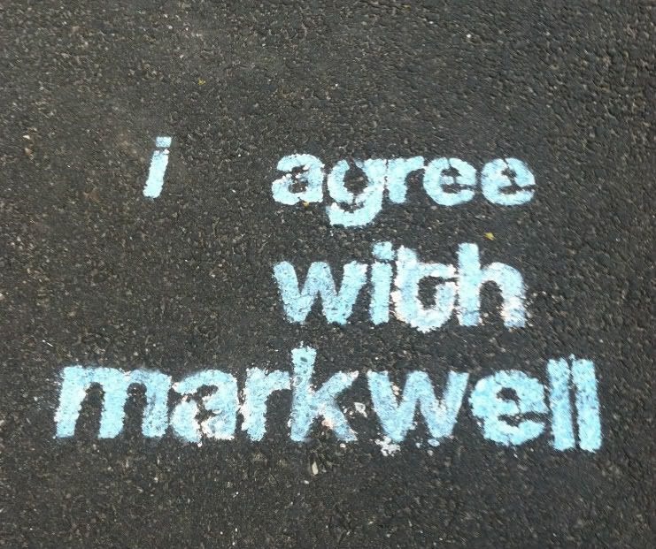 Pavement on campus has been painted with Cru's message.