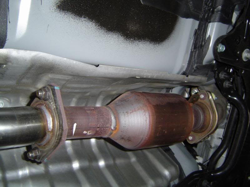 factory 2nd catalytic converter with removed heat shield located on ...