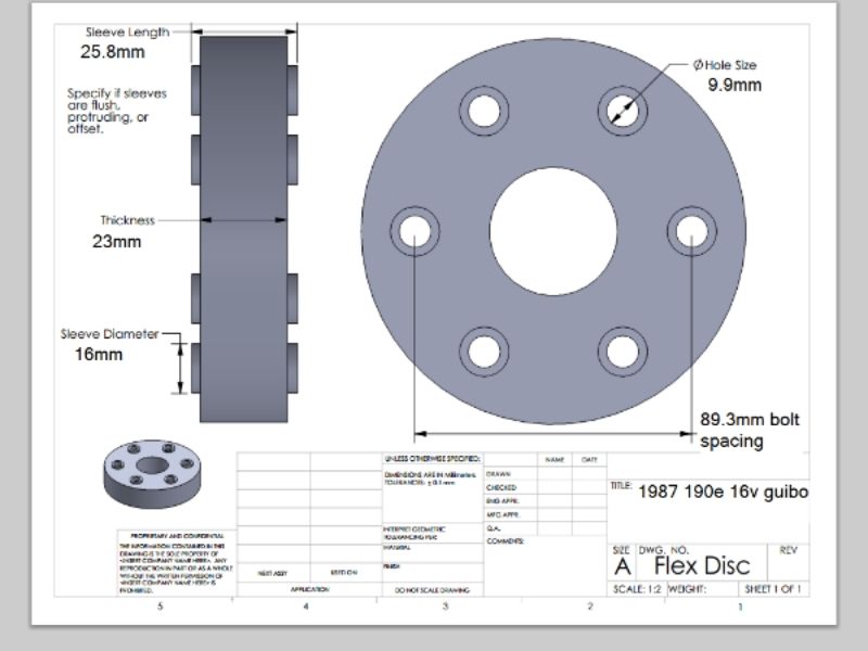 URO Parts 210 410 0815 Front/Rear Flex Disc 