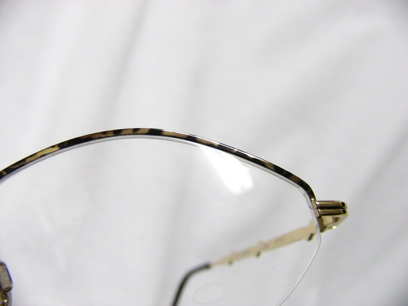 Cazal point 2 # 1139 Gold & Brown Semi-Rimless Frame eBay