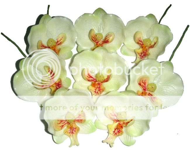   Silk Phalaenopsis Flower heads Artificial Orchid lot Wedding 2.2