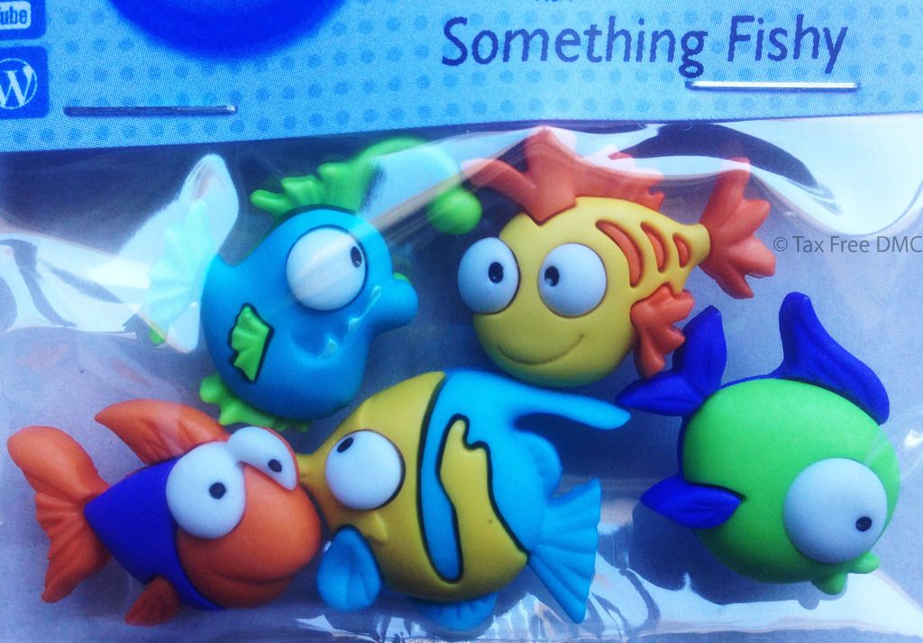 DRESS IT UP Buttons Something Fishy 6952 Fish Sea Tropical Nemo